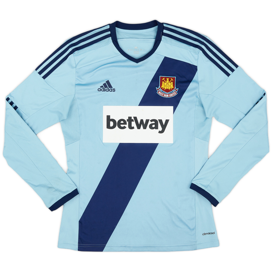 2014-15 West Ham Away L/S Shirt - 6/10 - (S)