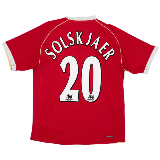 2006-07 Manchester United Home Shirt Solskjaer #20 - 7/10 - (M)