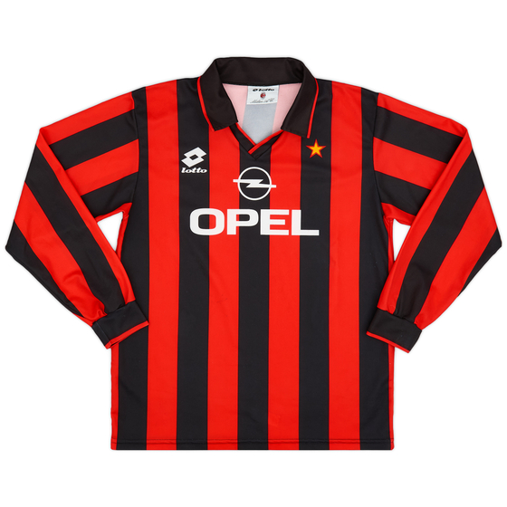 1994-95 AC Milan Home L/S Shirt - 9/10 - (S)
