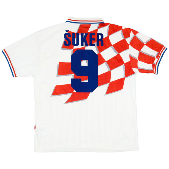 1998-01 Croatia Home Shirt Suker #9 - 8/10 - (XL)