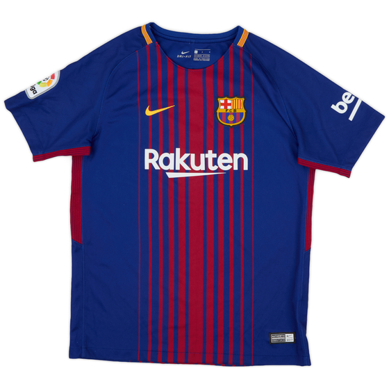 2017-18 Barcelona Home Shirt - 9/10 - (L.Boys)
