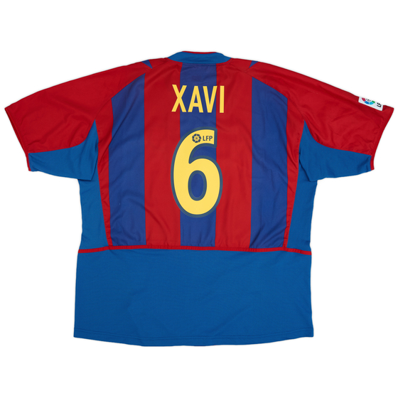2002-03 Barcelona Home Shirt Xavi #6 - 8/10 - (XXL)