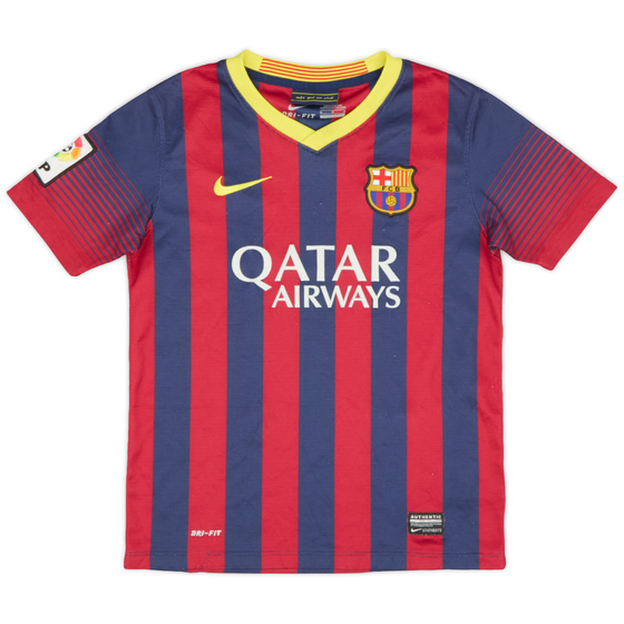 2013-14 Barcelona Home Shirt - 7/10 - (M.Boys)