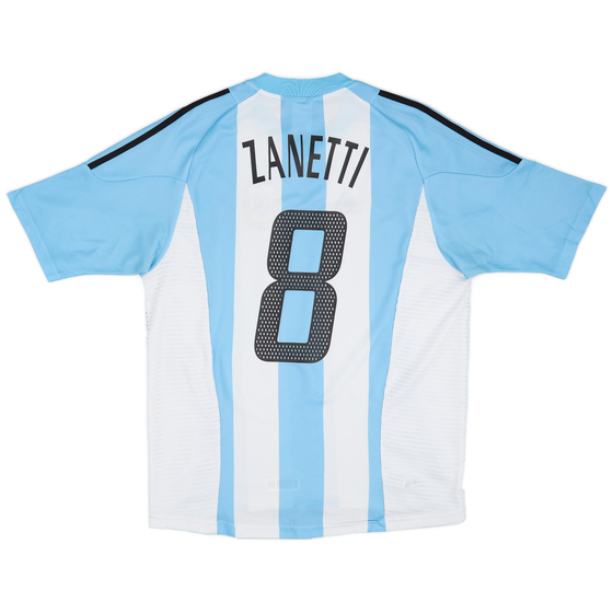 2002-04 Argentina Home Shirt Zanetti #8 - 3/10 - (M)