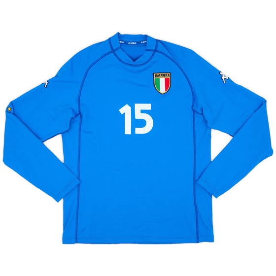 2000-01 Italy Home L/S Shirt #15 - 5/10 - (L)