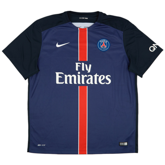 2015-16 Paris Saint-Germain Home Shirt - 9/10 - (XL)