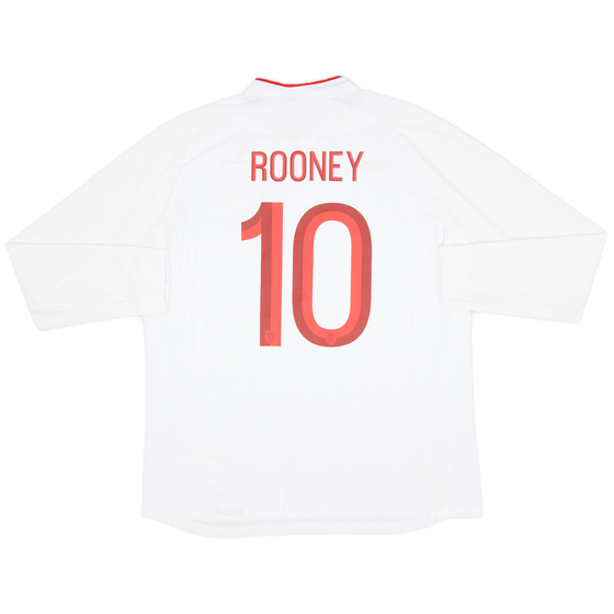 2012-13 England Home L/S Shirt Rooney #10 - 10/10 - (XL)