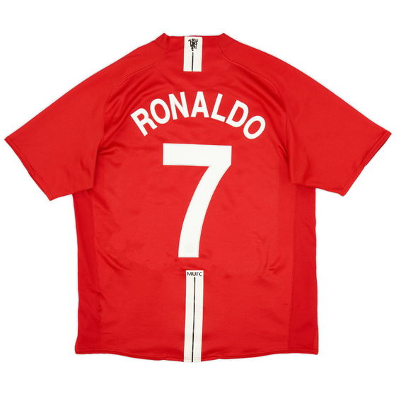 2007-09 Manchester United Home Shirt Ronaldo #7 - 8/10 - (L)