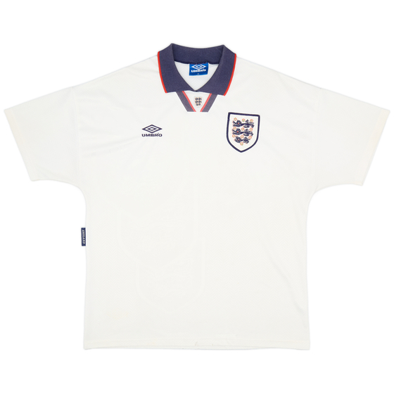 1993-95 England Home Shirt - 5/10 - (XL)