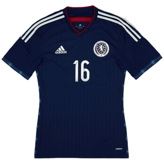 2014-15 Scotland Player Issue Home Shirt #16 - 9/10 - (XS)