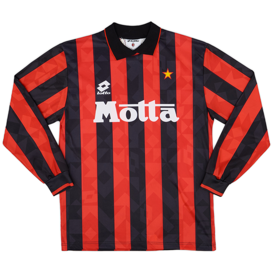 1993-94 AC Milan Home L/S Shirt - 10/10 - (M)