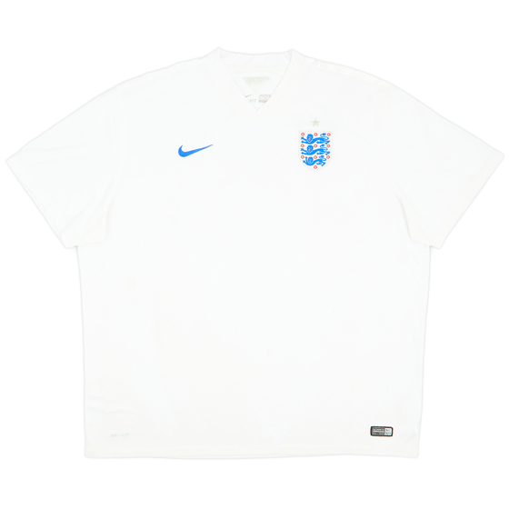 2014-15 England Home Shirt - 9/10 - (3XL)