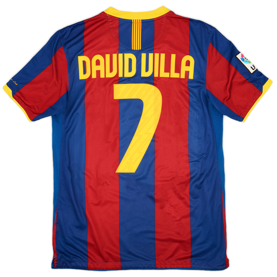 2010-11 Barcelona Home Shirt David Villa #7 - 8/10 - (M)