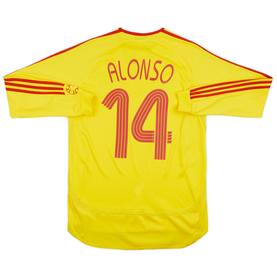 2006-07 Liverpool Player Issue Away L/S Shirt Alonso #14 - 9/10 - (M)