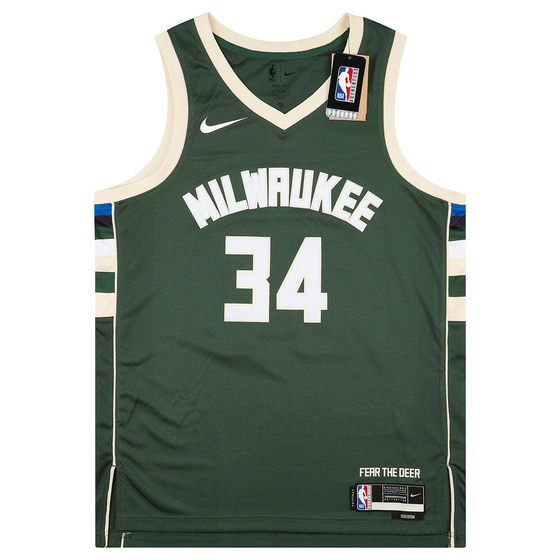 2017-23 Milwaukee Bucks Antetokounmpo #34 Nike Swingman Away Jersey (XL)