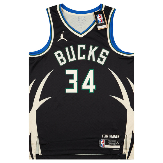 2022-23 Milwaukee Bucks Antetokounmpo #34 Jordan Swingman Alternate Jersey (S)