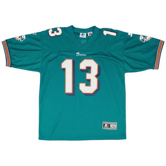 1997-98 Miami Dolphins Marino #13 Starter Home Jersey (Excellent) L/XL.Kids