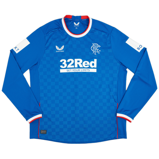2022-23 Rangers Authentic Home L/S Shirt - As New - (XXL)