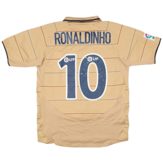 2003-05 Barcelona Away Shirt Ronaldinho #10 - 6/10 - (XL.Boys)