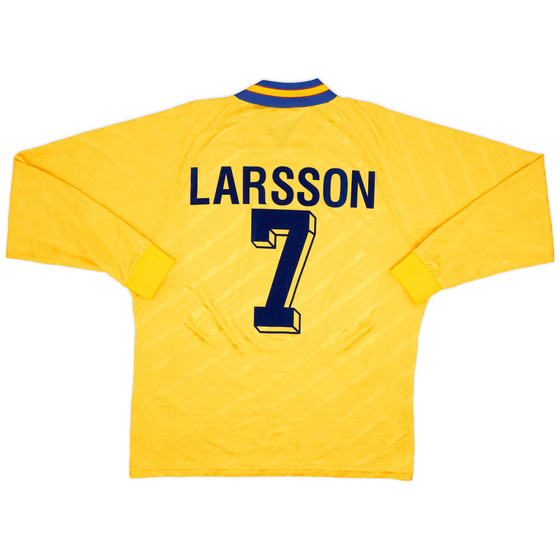 1994-96 Sweden Home L/S Shirt Larsson #7 - 7/10 - (XXL)