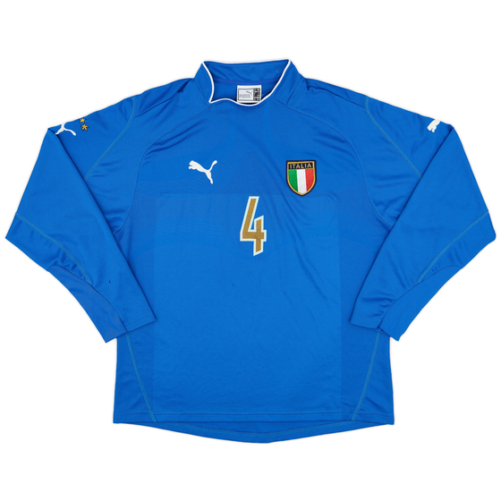 2003-04 Italy Home L/S Shirt #4 - 5/10 - (Women's XXL)