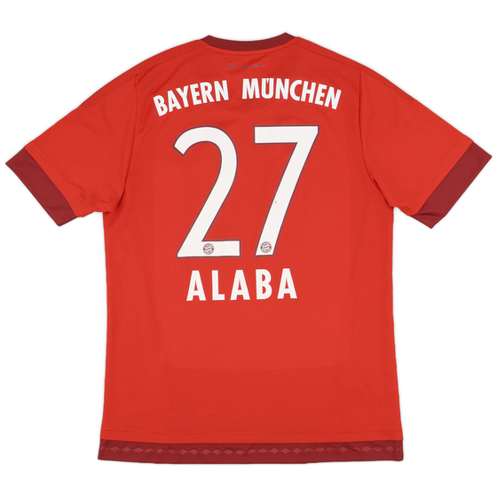 2015-16 Bayern Munich Home Shirt Alaba #27 - 7/10 - (M)