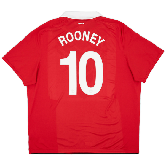 2010-11 Manchester United Home Shirt Rooney #10 - 9/10 - (3XL)