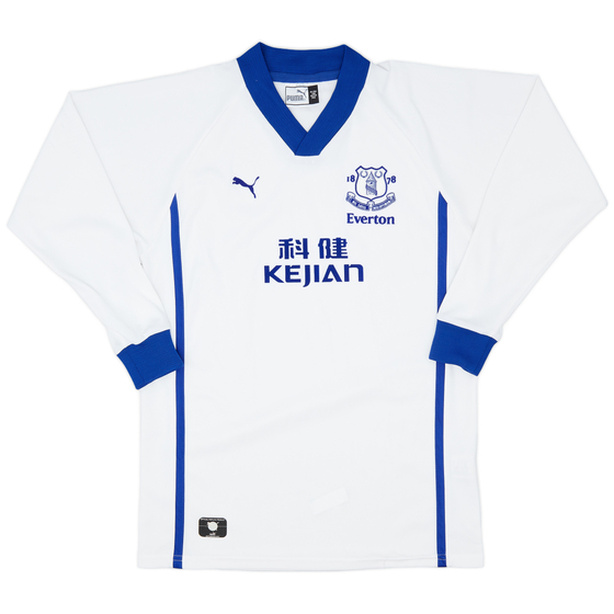 2002-03 Everton Away L/S Shirt - 8/10 - (L.Boys)