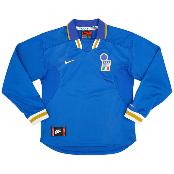 1996-97 Italy Home L/S Shirt - 9/10 - (L.Boys)