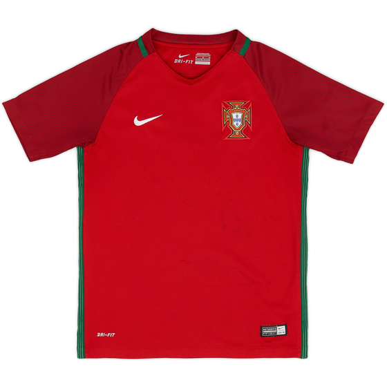 2016-18 Portugal Home Shirt - 8/10 - (M.Boys)