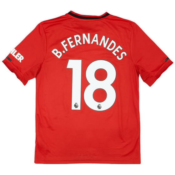2019-20 Manchester United Home Shirt B.Fernandes #18 - 8/10 - (XL.Boys)
