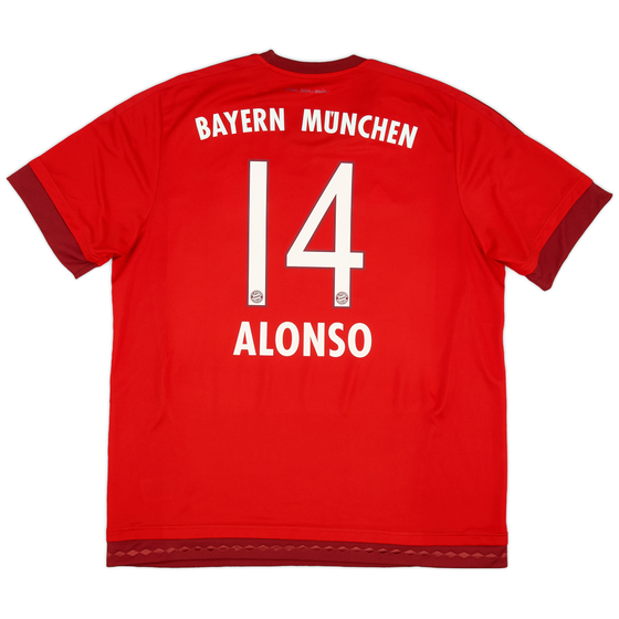 2015-16 Bayern Munich Home Shirt Alonso #14 - 9/10 - (XL)