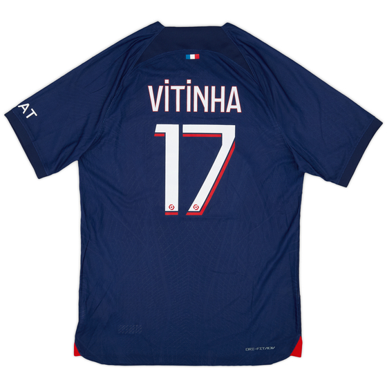 2023-24 Paris Saint-Germain Authentic Home Shirt Vitinha #17 (M)
