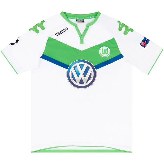 2015-16 Wolfsburg Match Issue Champions League Home Shirt Azzaoui #38 (v Man Utd)