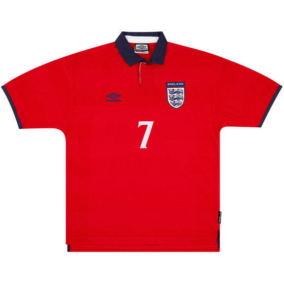 2000 England U-18 Match Issue Away Shirt #7 (Chopra)