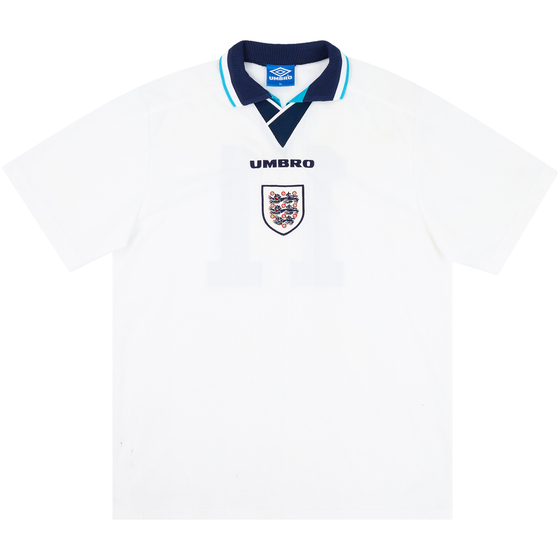 1995 England U-21 Match Issue Home Shirt #11 (Thompson)