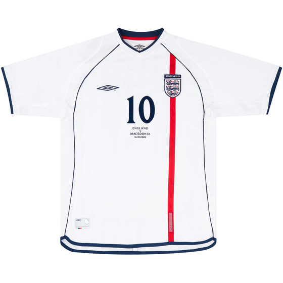 2002 England Match Issue Home Shirt Owen #10 (v Macedonia)