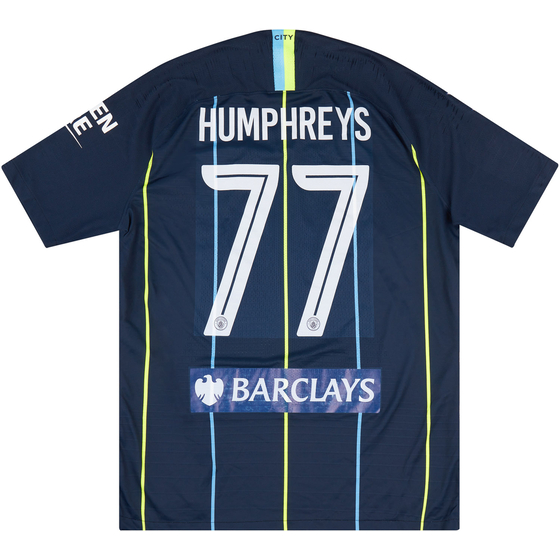 2018-19 Manchester City Match Issue ICC Away Shirt Humphreys #77