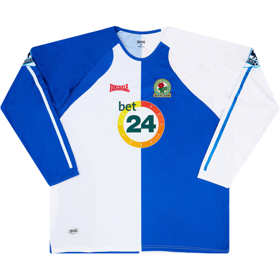2006-07 Blackburn Match Issue Signed Home L/S Shirt Mokoena #15