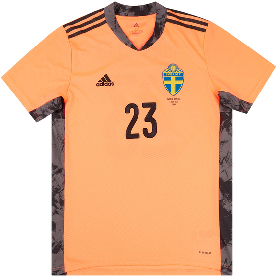 2021 Sweden Match Issue GK Shirt Nordfeldt #23 (v Armenia)