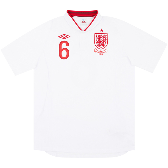2013 England Match Issue Home Shirt Smalling #6 (v Brazil)