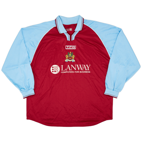 2002-03 Burnley Home L/S Shirt - 9/10 - (XL)
