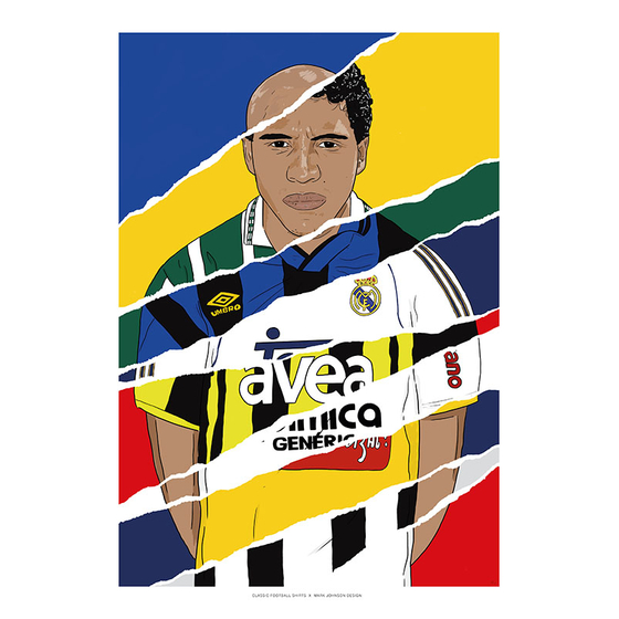 1993-2015 Roberto Carlos Career In Shirts A3 Print/Poster