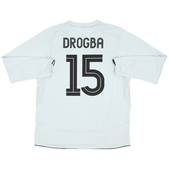 2005-06 Chelsea Away L/S Shirt Drogba #15 - 8/10 - (XL)