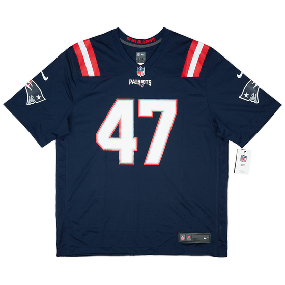 2020-21 New England Patriots Johnson #47 Nike Game Home Jersey (XXL)