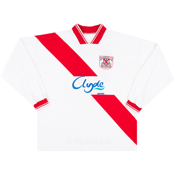 2003-04 Clydebank Match Issue Away L/S Shirt #13