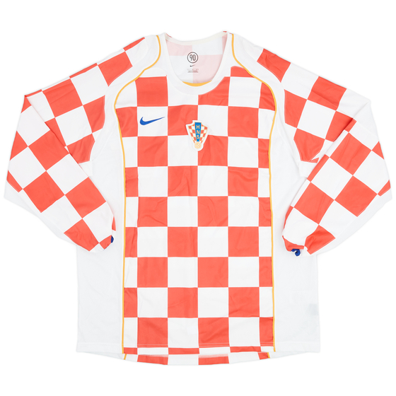 2004-06 Croatia Home L/S Shirt - 9/10 - (L)