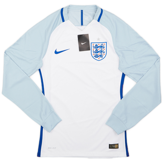 2016-17 England Player Issue Home L/S Shirt (S)