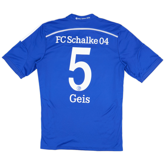 2014-16 Schalke Home Shirt Geis #5 - 9/10 - (L)