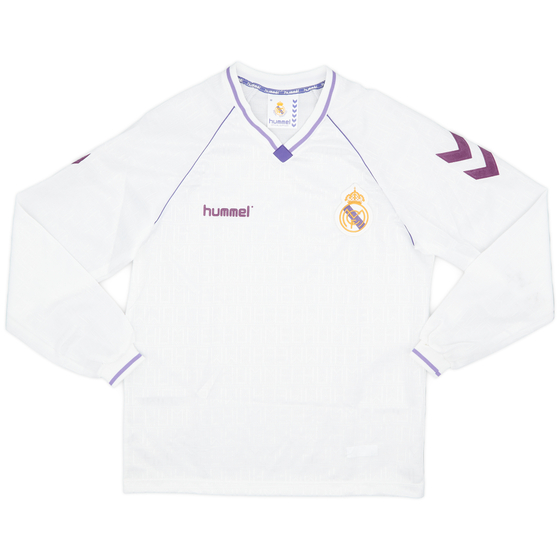 1990-91 Real Madrid Home L/S Shirt - 10/10 - (M)